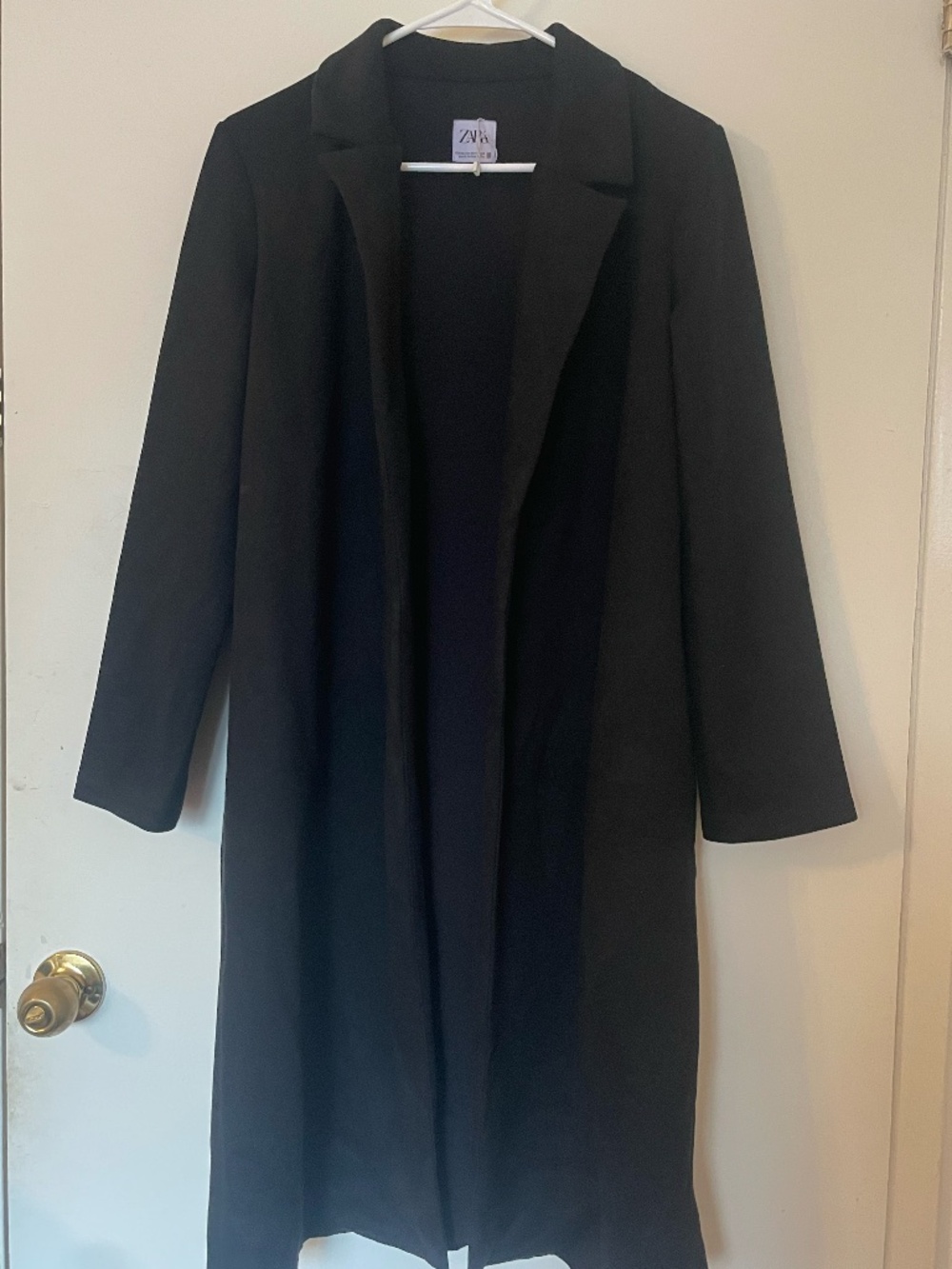 Black Zara trench coat